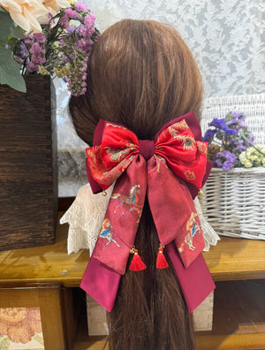Chinese-inspired hair accessory lifestyle view for ponytail or half-up styling for refined everyday styling