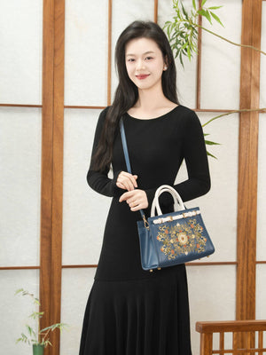 Baoxiang Flower Embroidered Tote Bag | New Chinese Style Women’s Bag-brocademodern