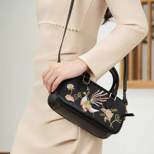 Heritage Embroidered New Chinese Style Bowling Bag – Phoenix Embroidery-brocademodern