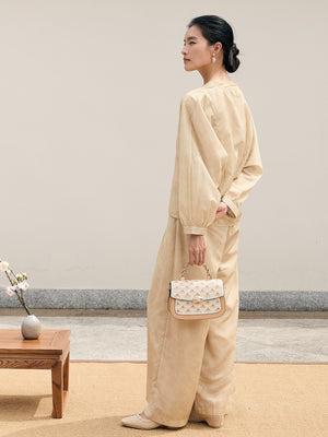 Jade Dragon Scale Glow Handbag-Modern Chinese Embroidered Top Handle Bag-brocademodern