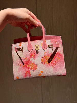 Chinoiserie Luxury Song Brocade Top-Handle Bag — 12 Chinese Zodiac Motifs & Prosperity Fortune Pattern-brocademodern