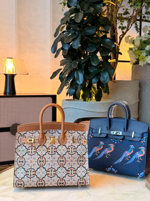 New Chinese Style Song Brocade Top-Handle Bag – Dark Heritage Tone & Golden Pheasant Motif -brocademodern