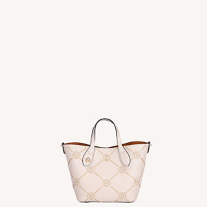 Eternal Garden Gold-Thread Embroidered Cowhide Tote Bag