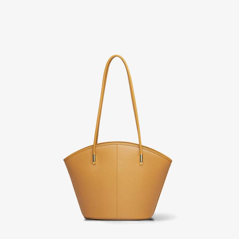 Mulberry Silk Handcrafted Bamboo Yellow Tote Bag - SinoCultural -- P220263-1