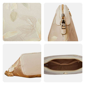 Mulberry Silk Leather Exquisite Jacquard Clutch Bag - SinoCultural -- P170029