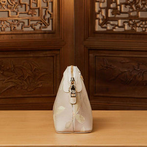 Mulberry Silk Leather Exquisite Jacquard Clutch Bag - SinoCultural -- P170029