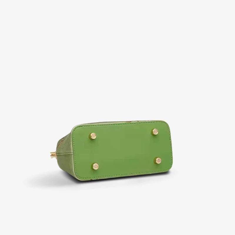 Mulberry Silk Luxury Light Green Kiss Lock Clutch Bag - SinoCultural -- P170118