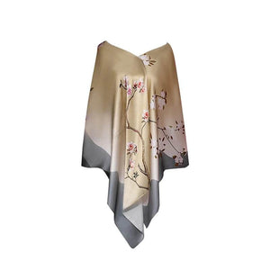 100% Mulberry Luxurious Silk Shawl Scarf for Women's Autumn 170x53cm - SinoCultural -- LS067
