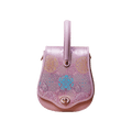 Brocade Jacquard Purple Floral Designer Saddle Bag - SinoCultural -- P1206260402LP-2
