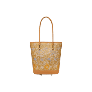 Song Brocade Mulberry Silk Tote Bucket Bag - SinoCultural -- P120636