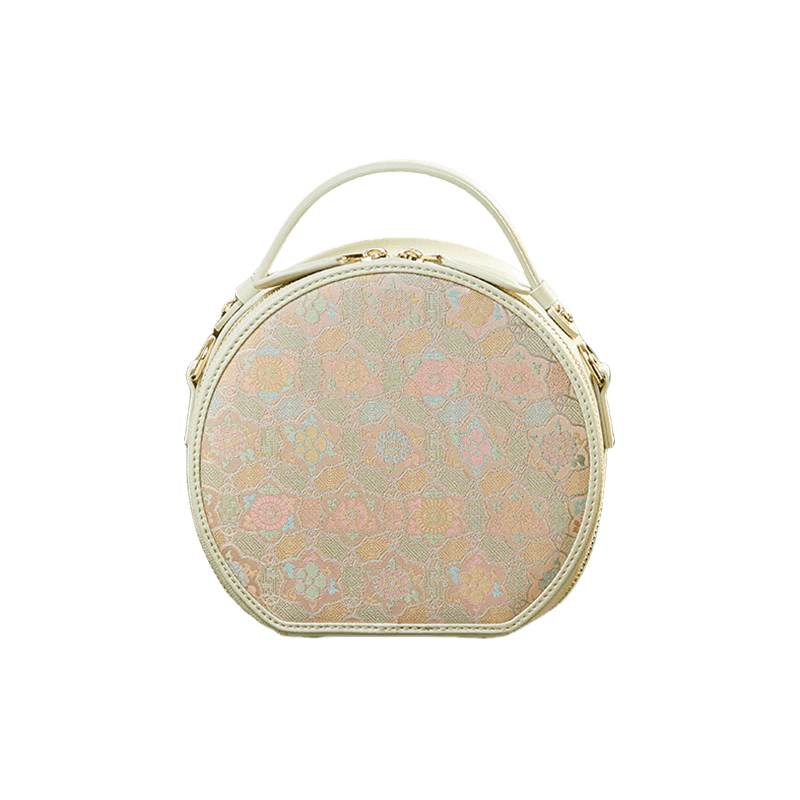 Song Brocade Silk Vintage Round Bag - SinoCultural -- P12065502LG-1