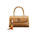 Song Brocade Silk Bamboo Handle Handbag - SinoCultural -- P170079KH-1