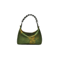 Xiangyunsha Silk Dark Green Mulberry Silk Shoulder Bag - SinoCultural -- P170083-2