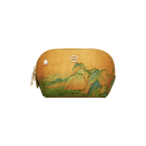 Chinese Ancient Painting Mulberry Silk Luxury Clutch Bag Wallet - SinoCultural -- P170086