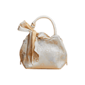 Brocade Silk Pink Butterfly Bucket Bag Designer Handbag - SinoCultural -- P17020204-2