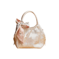 Brocade Jacquard Silk Powder Pink Phoenix Bucket Bag - SinoCultural -- P17020204-4