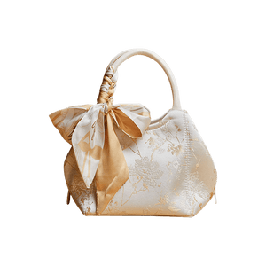 Brocade Silk Cute Bucket Bag Fenghuang Pattern Handbag - SinoCultural -- P17020204-5