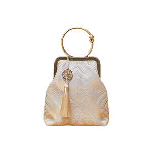 Brocade Jacquard New Chinese Style Kiss Lock Purse - SinoCultural -- P17062204