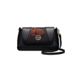 Xiangyunsha Silk Leather Black Casual Shoulder Clutch Bag - SinoCultural -- P210103