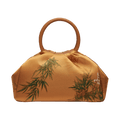 Mulberry Silk Chinese Style Yellow Bamboo Handbag - SinoCultural -- P220291-2