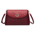 Embossing Leather Red Shoulder Bag Wedding Handbag - SinoCultural -- P240042R