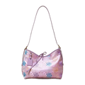 Handcraft Brocade Jacquard Purple"Tuanhua”Chinoiserie Royal Tote Bag