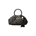 Brocade Chinese Style Bag Black Floral Handbag - SinoCultural -- P27061604-3