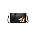Embroidery Leather Shoulder Clutch Wallet Orchid - SinoCultural -- PWCD191-3