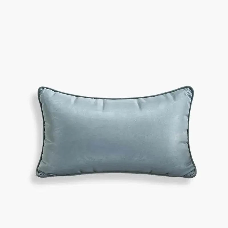 Chinoiserie Magpie and Magnolia Short Plush Blue Chair Cushion - SinoCultural -- SC019A38