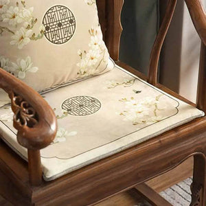 Chinoiserie Classical Windows Short Plush Chair Cushion - SinoCultural -- SC030A38