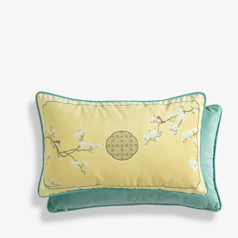 Chinoiserie Classical Windows Short Plush Chair Cushion - SinoCultural -- SC030A38