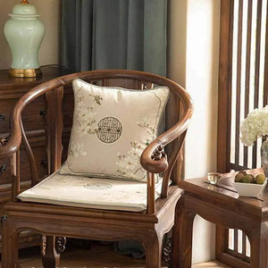 Chinoiserie Classical Windows Short Plush Chair Cushion - SinoCultural -- SC030A38