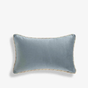 Chinoiserie Blue and White Porcelain Short Plush Chair Cushion - SinoCultural -- SC048A38