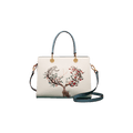 Embroidery Leather Tote Crossbody Bag Tricolor Deer - SinoCultural -- SC1068-A2