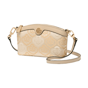 Embroidery Leather Clutch Bag Auspicious Clouds - SinoCultural -- SC1599-G3