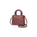 Embroidery Leather Crossbody Bag Auspicious Clouds Handbag - SinoCultural -- SC1602-R1