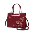 Embroidery Leather Peony Tote Bag Chinese Style Luxury Handbag - SinoCultural -- SC1603-2