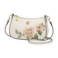 Embroidery Leather Peony Single Shoulder Hobo Bag - SinoCultural -- SC1606-T2