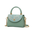 Embroidery Leather Shoulder Handbag Luxury Jacquard - SinoCultural -- SC1630-D1