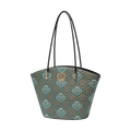 Embroidery Leather Shoulder Tote Bag Cloud Pattern Handbag - SinoCultural -- SC1682-A2