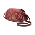 Embroidery Leather Single Shoulder Underarm Bag Auspicious Cloud - SinoCultural -- SC1688-D5