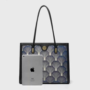Embroidery Leather Elegant Single Shoulder Tote Bag - SinoCultural -- SC1750-A2