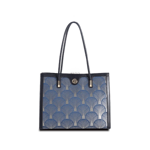 Embroidery Leather Elegant Single Shoulder Tote Bag with a Pocket - SinoCultural -- SC1750-A3