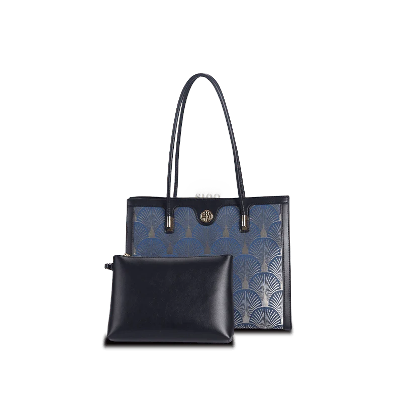 Embroidery Leather Elegant Single Shoulder Tote Bag - SinoCultural -- SC1750-A2