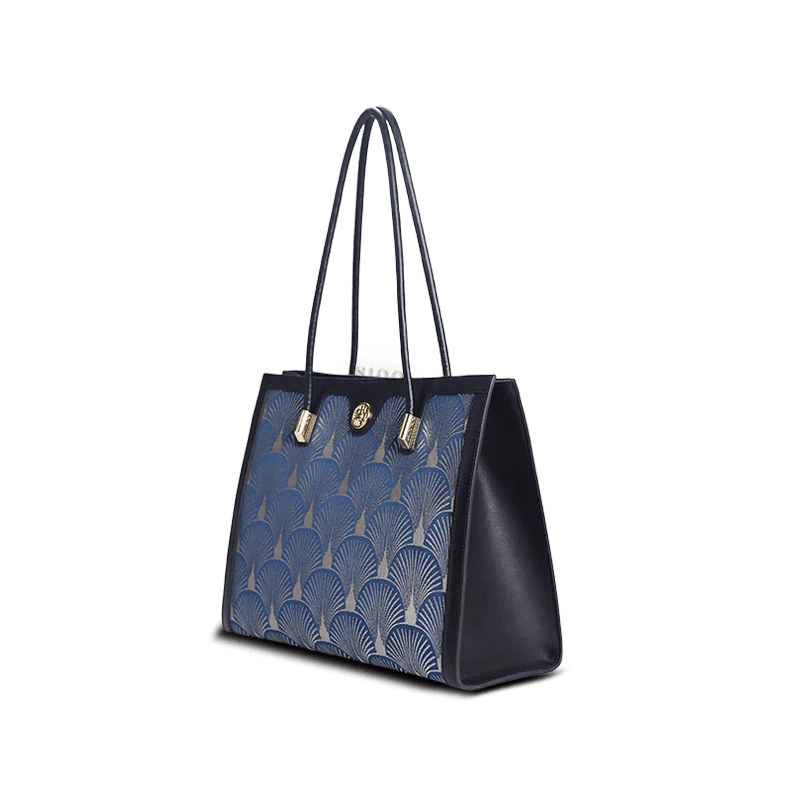 Embroidery Leather Elegant Single Shoulder Tote Bag - SinoCultural -- SC1750-A2