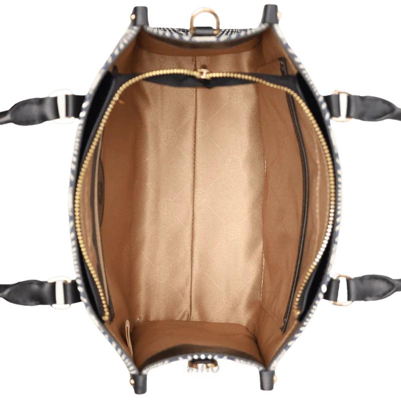 Embroidery Leather Elegant Commute Crossbody Tote Bag - SinoCultural -- SC1752-A3