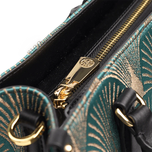 Embroidery Leather Elegant Commute Crossbody Tote Bag - SinoCultural -- SC1752-A3