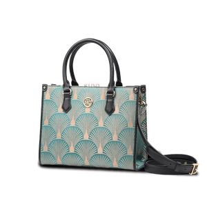 Embroidery Leather Elegant Commute Crossbody Tote Bag - SinoCultural -- SC1752-A3