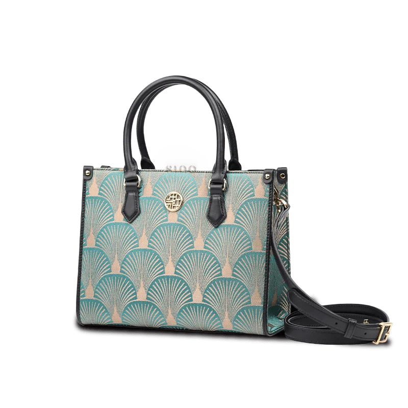 Embroidery Leather Elegant Commute Crossbody Tote Bag - SinoCultural -- SC1752-A3