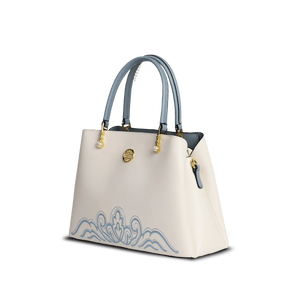 Embroidery Genuine Leather Elegant Crossbody Bag - SinoCultural -- SC1753-A2